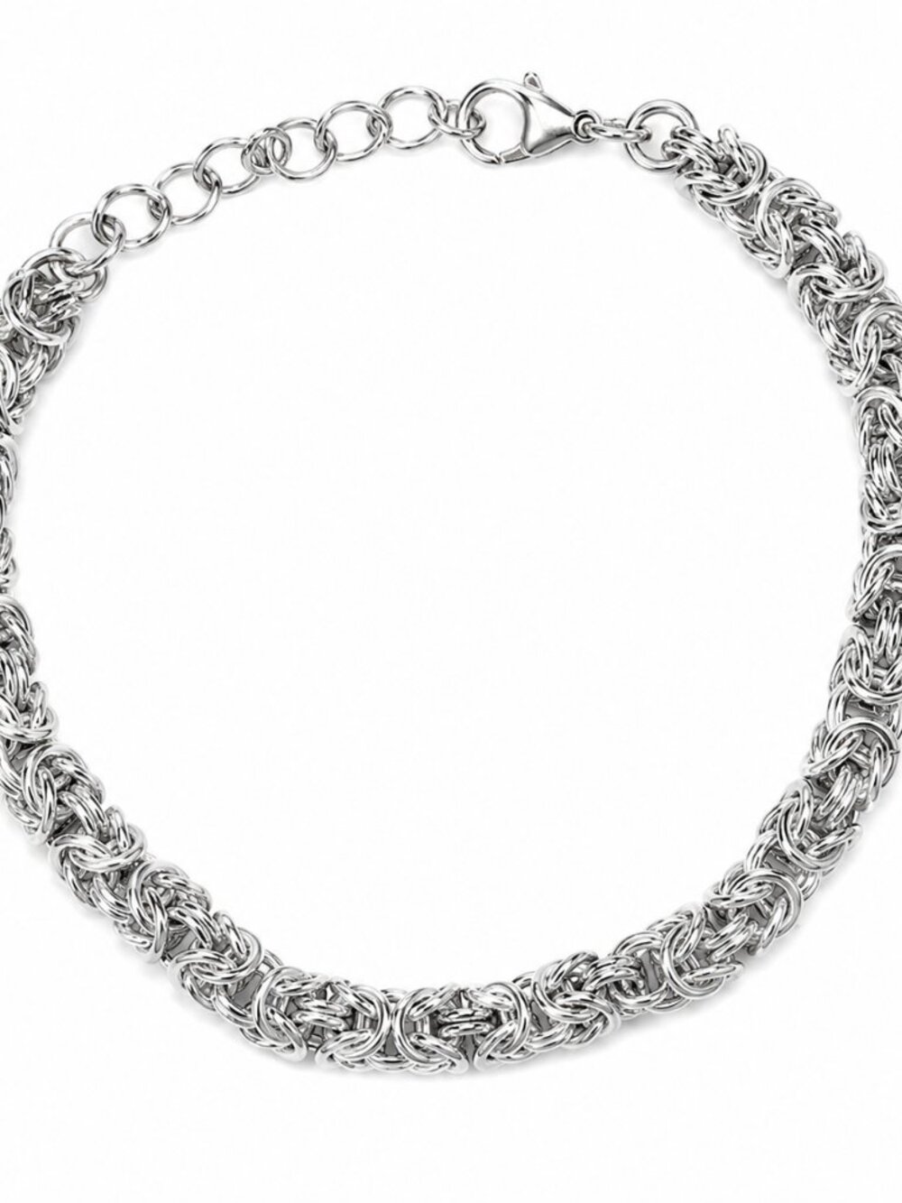 Silvertone Byzantine Bracelet 1472